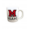 Miami Unviersity Block "M" over Miami White Mug