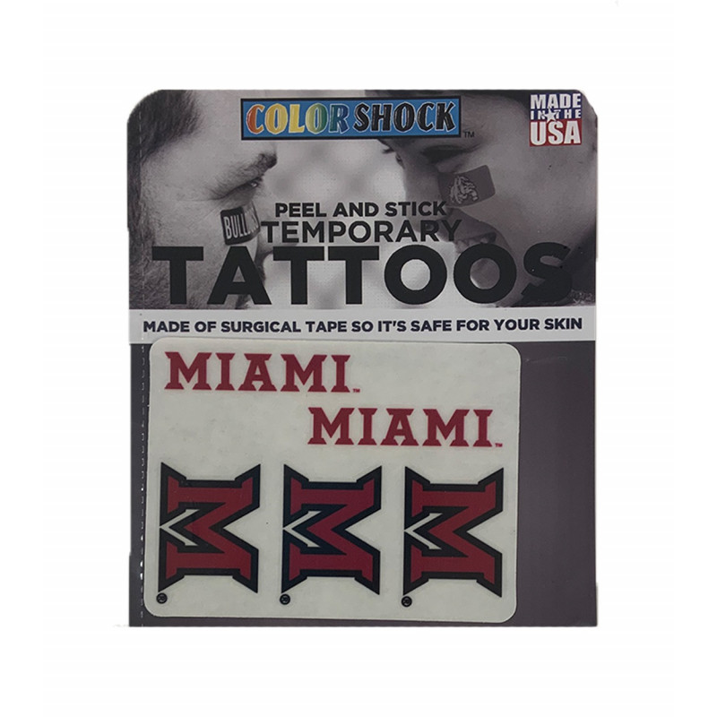 Miami and Block "M" Logo Face Tattoos