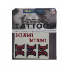 Miami and Block "M" Logo Face Tattoos
