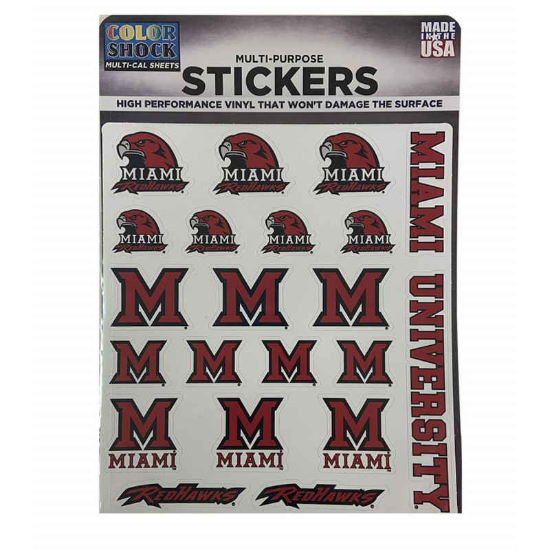 Miami University Assorted Sticker Sheet