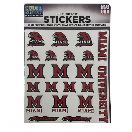 Miami University Assorted Sticker Sheet