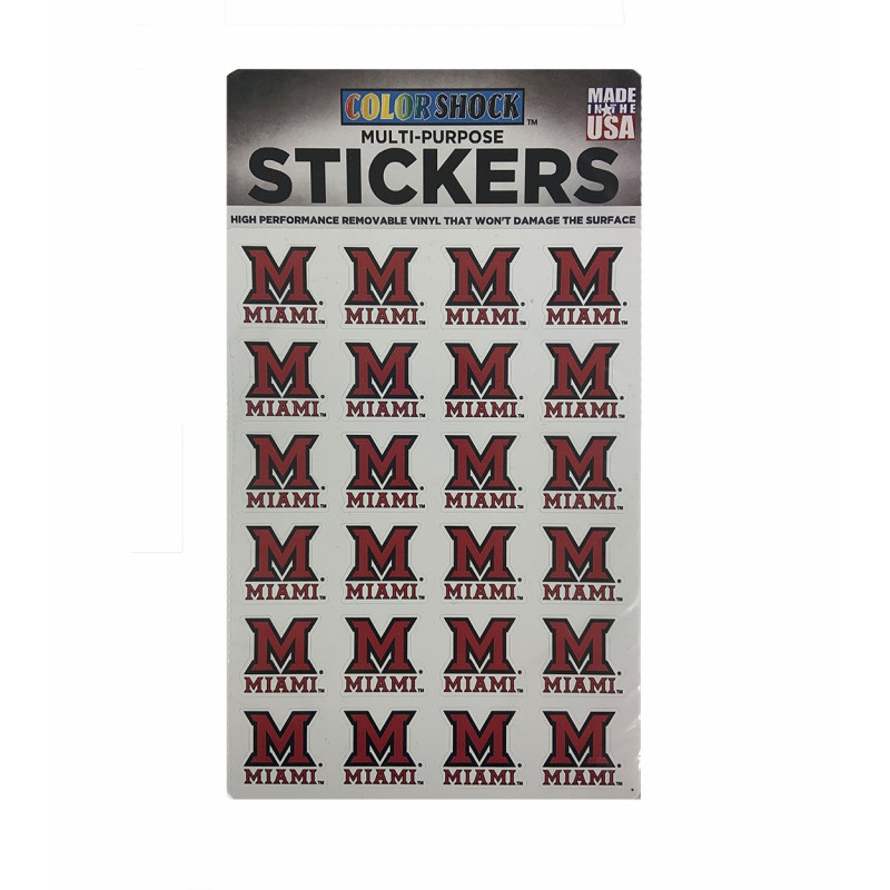 Miami University Block "M" Logo Sticker Sheet