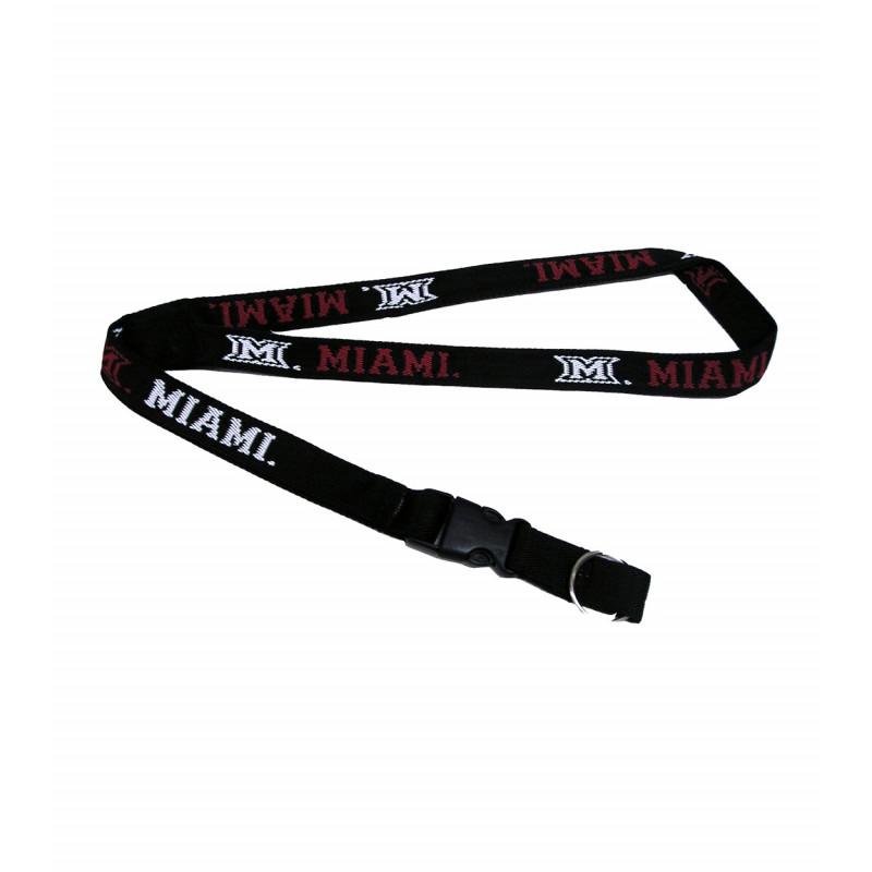 Miami Black Woven Lanyard