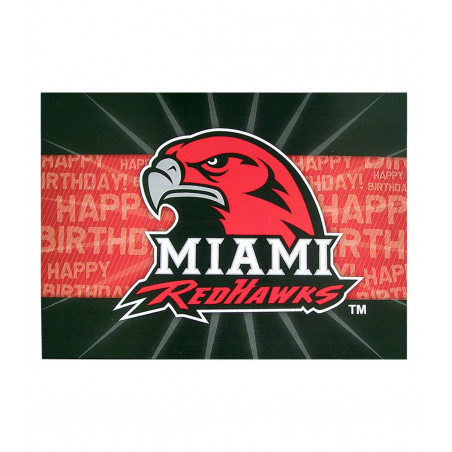 Miami HawkHead Shine Birthday Card