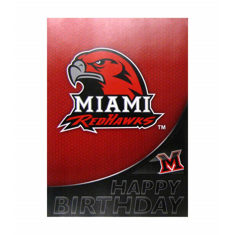 Miami RedHawks Fanatic Cards Happy Birthday Card