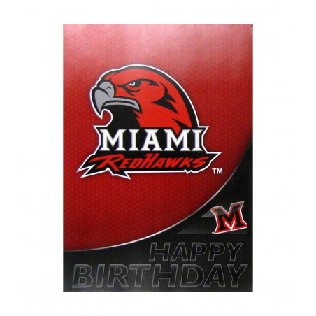 Miami RedHawks Fanatic Cards Happy Birthday Card