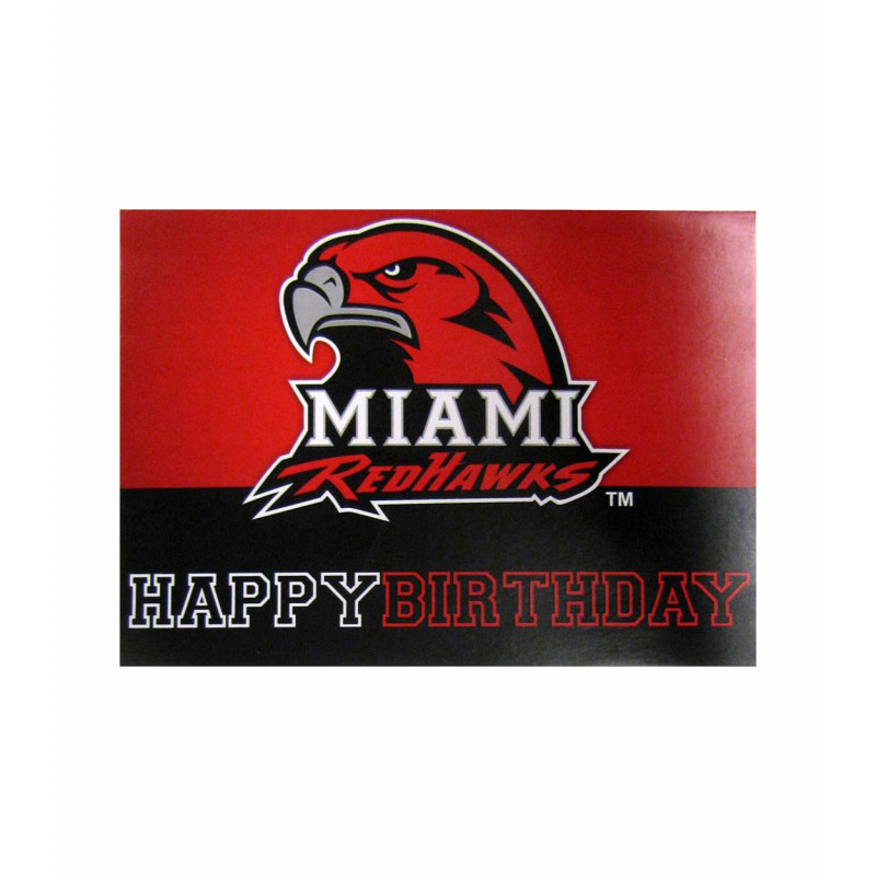 Miami RedHawks Fanatic Cards Happy Birthday Card