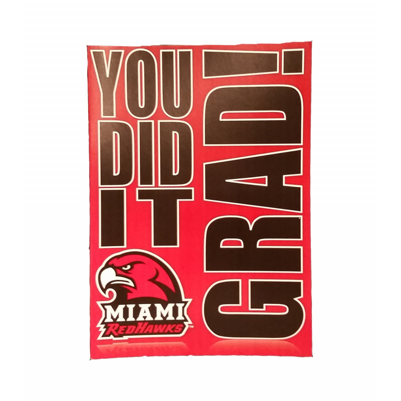 Miami RedHawks Fanatic Cards You Did It Grad Card