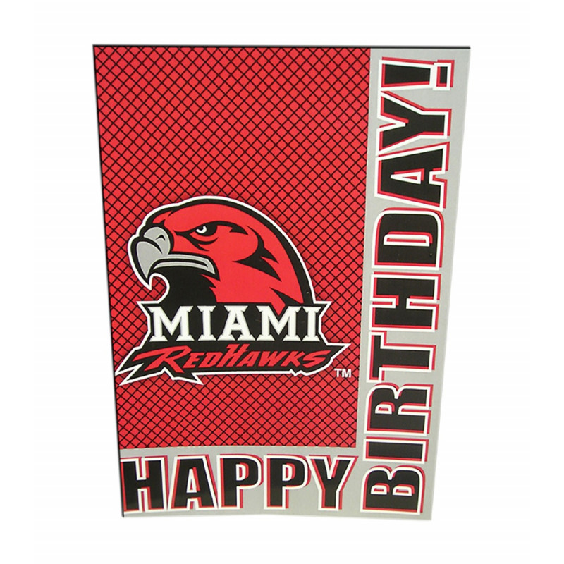 Miami RedHawks Happy Birthday Card