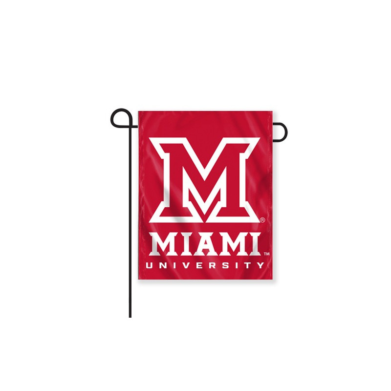 Miami University 12"x15" Red Garden Flag