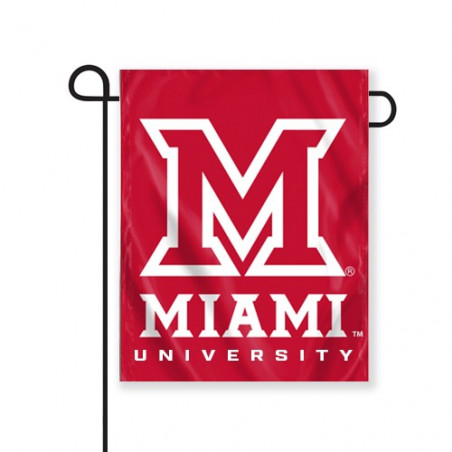 Miami University 12"x15" Red Garden Flag