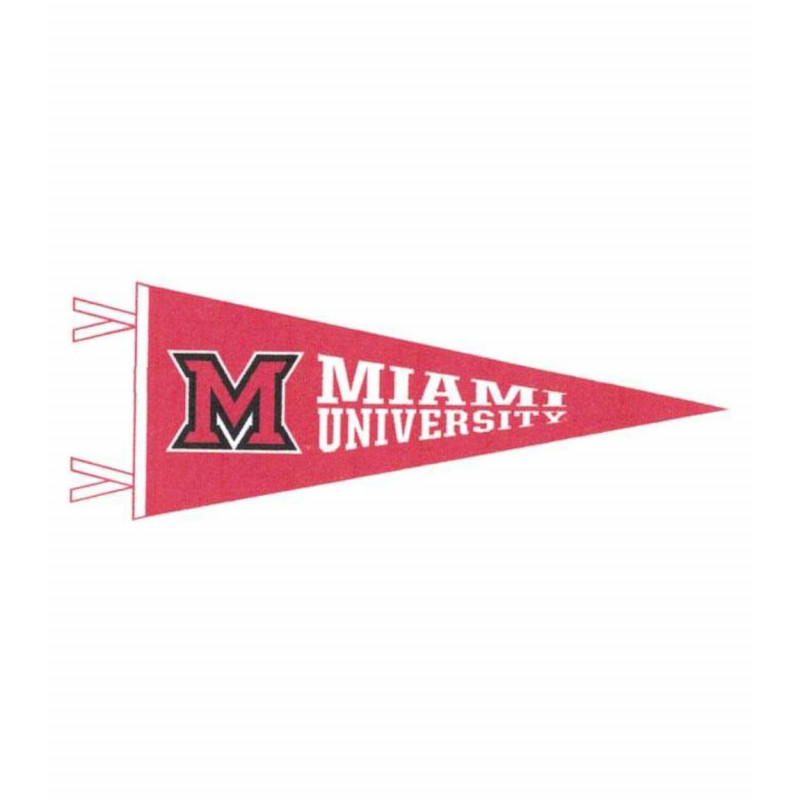 Miami University 6x15" Felt Pennant with M-Logo