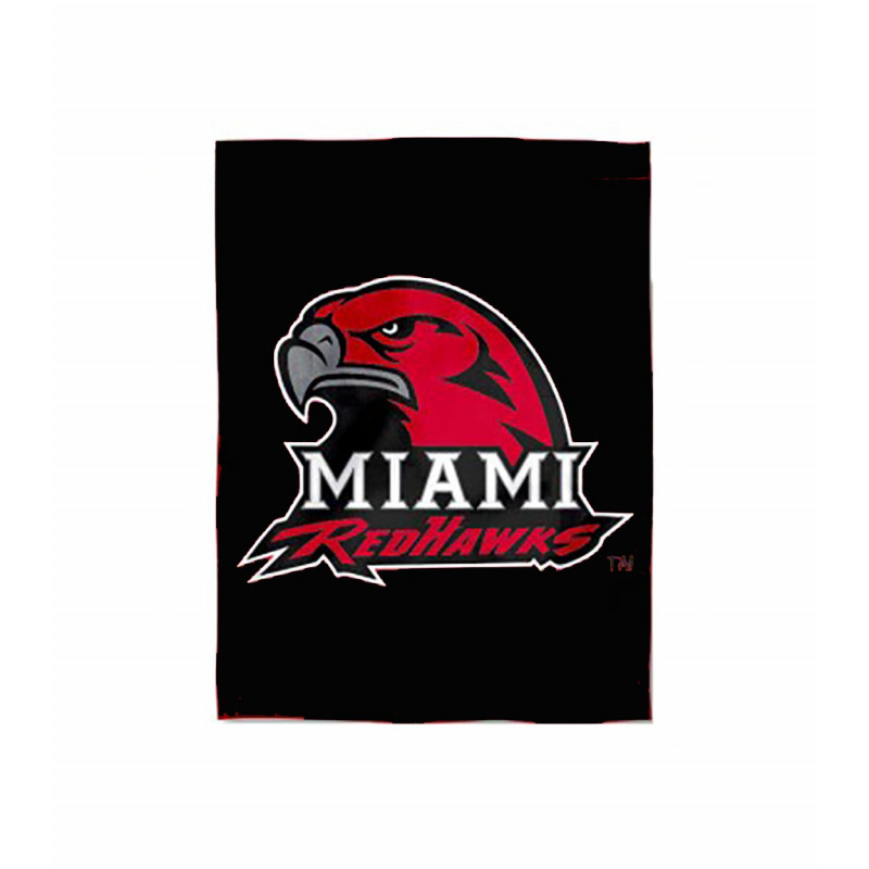 Miami University HawkHead Black Banner