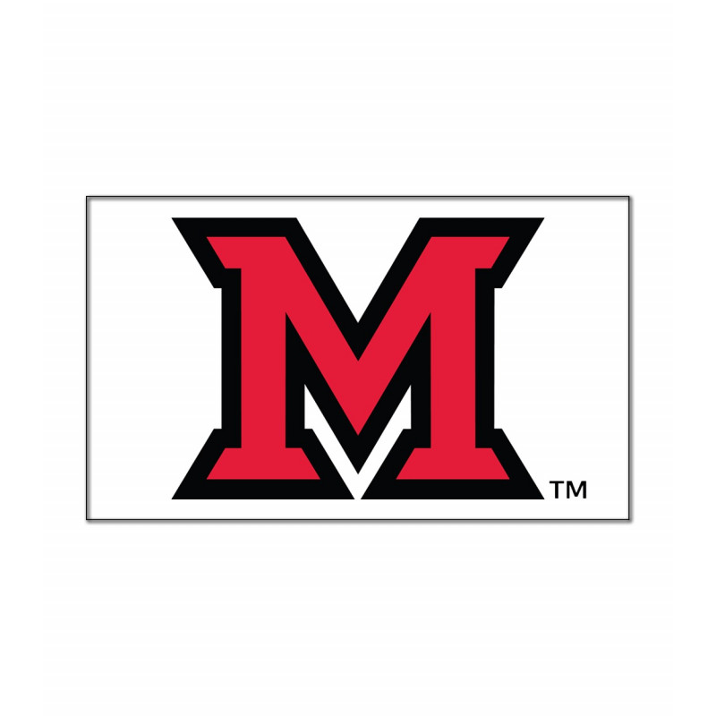 White Miami University M Flag