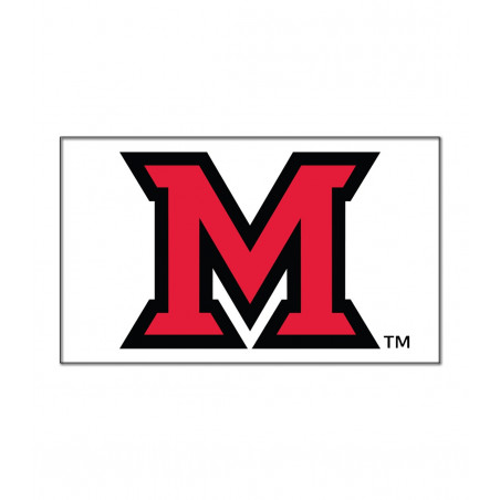 White Miami University M Flag