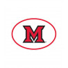 Miami University White Oval Automotive Decal
