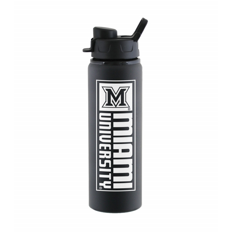 Miami University Black Aluminum 28 oz. Water Bottle