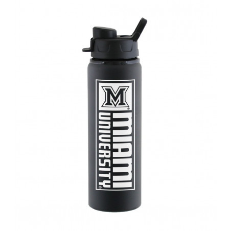 Miami University Black Aluminum 28 oz. Water Bottle