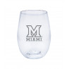Miami University 16 oz. Plastic Wine Glass