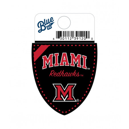 Miami Redhawks Black Shield Sticker