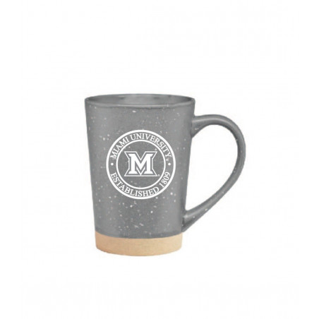 Miami University Etched Faux Seal Grey Mug