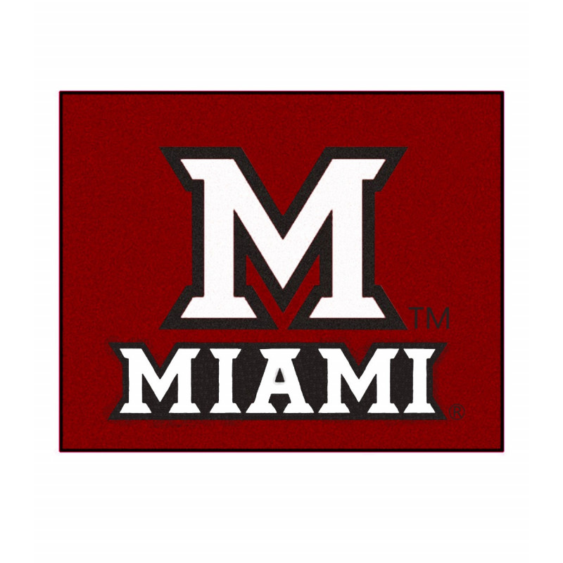 Miami University Block M over Miami Tailgate Rug