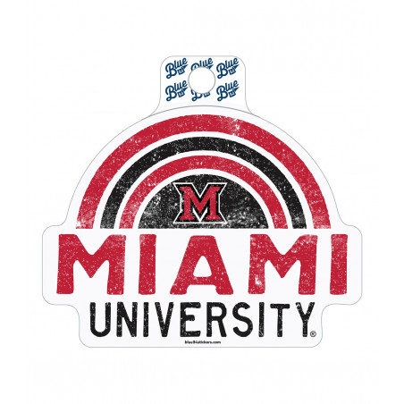 Miami University Black & Red Rainbow Sticker