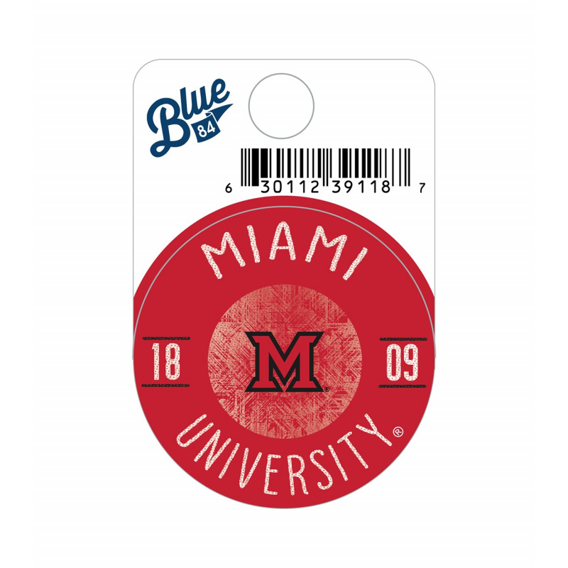 Miami University Mini Red Circle Sticker