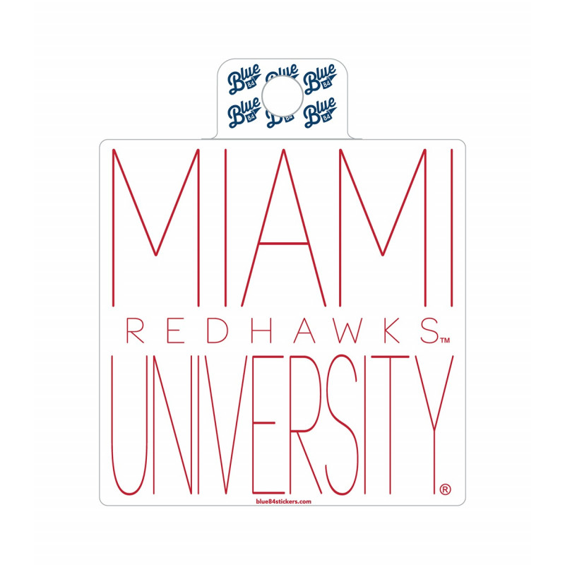 Miami University Minimal Sticker