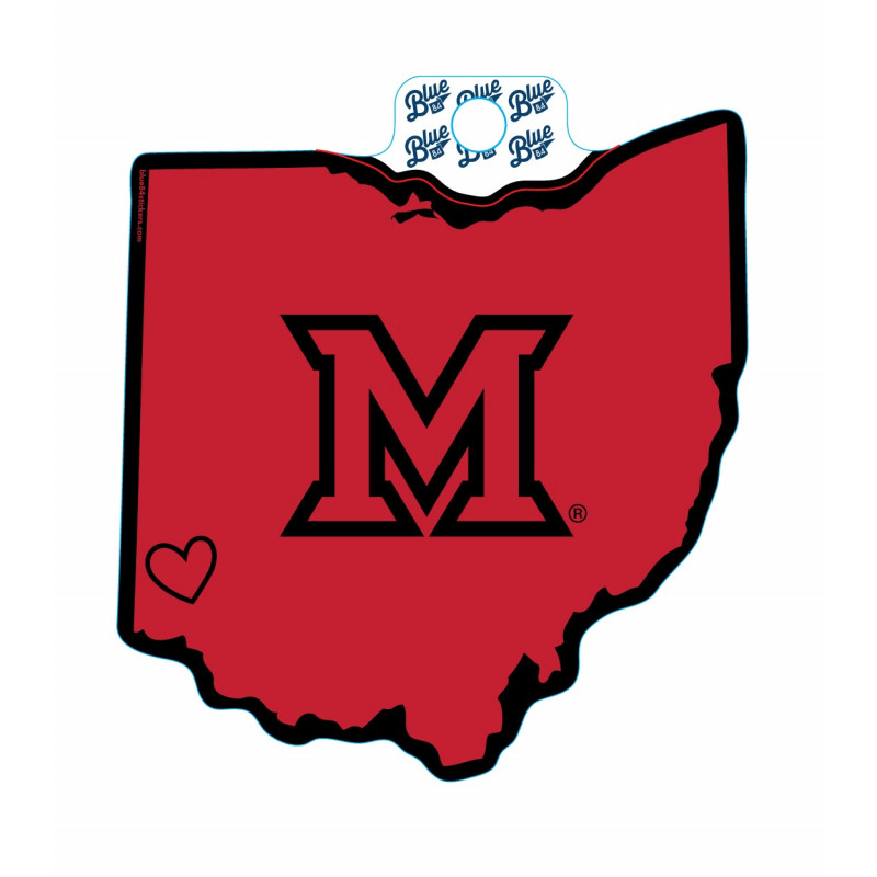 Miami University Oxford, Ohio Heart Sticker