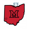 Miami University Oxford, Ohio Heart Sticker