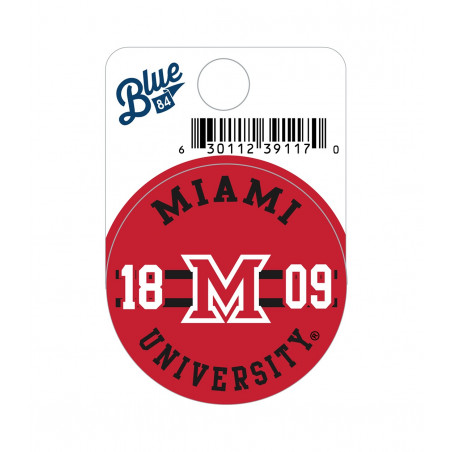 Miami University Red Circle with Bars Sticker