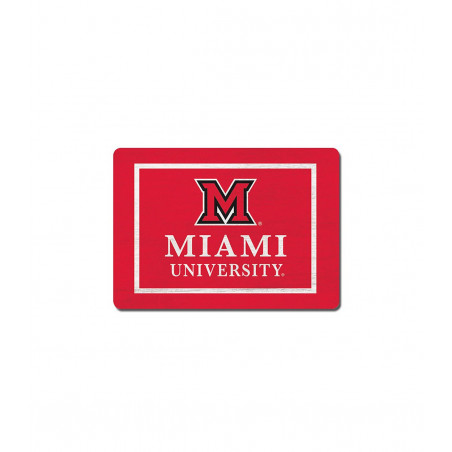 Miami University Red Wooden Magnet