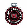 Miami University Redhawks Black Circle Sticker