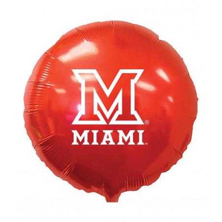 18" Red Foil Mylar Miami Balloon
