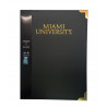 Miami University Black Padfolio with Gold Corners