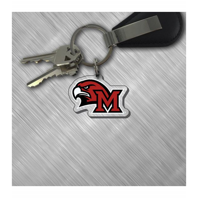 Miami University Block "M" and Hawkhead Keytag