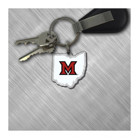 Miami University Block "M" in Ohio Key Tag