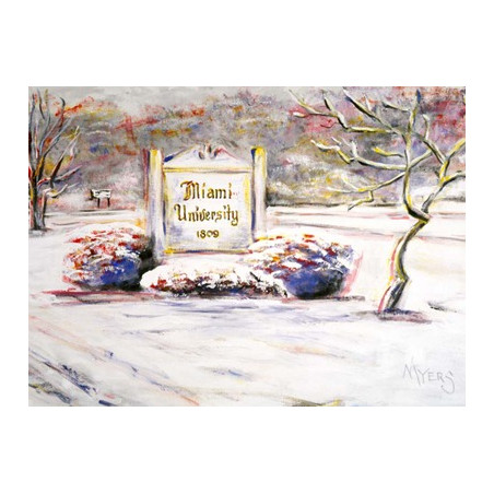 Miami University 1809 Winter 8.5X11" Print