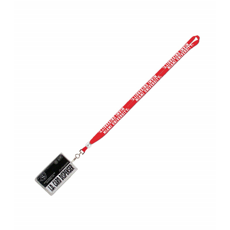 Miami University Red ID Card Holder Lanyard