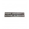 Miami University Coordinates 13"x3" Wooden Block