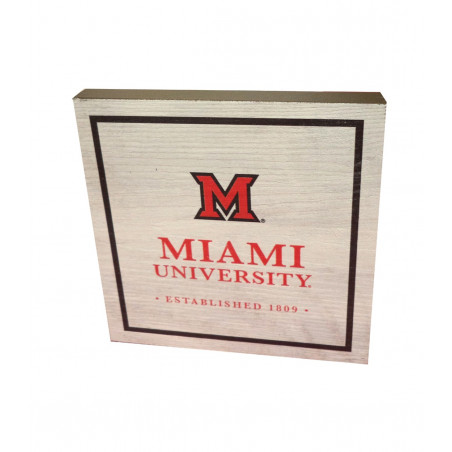 Miami University Table Top Wooden Sign