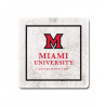 Miami University White Ceramic Coaster