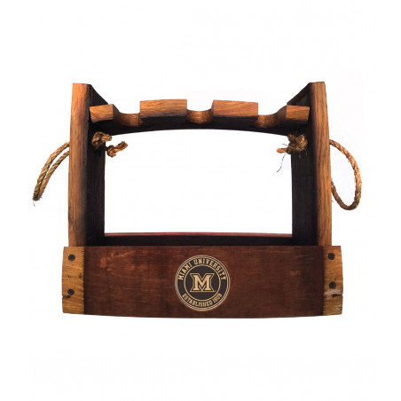 Miami University Wooden Wine Caddy