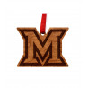 Miami University Block "M" Wooden Ornament