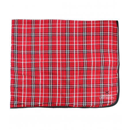 Miami University Red & Black Flannel Blanket