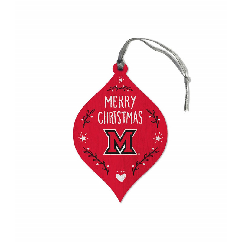 Teardrop Ornament with Block "M" Logo