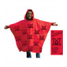 Red Block "M" Rain Poncho