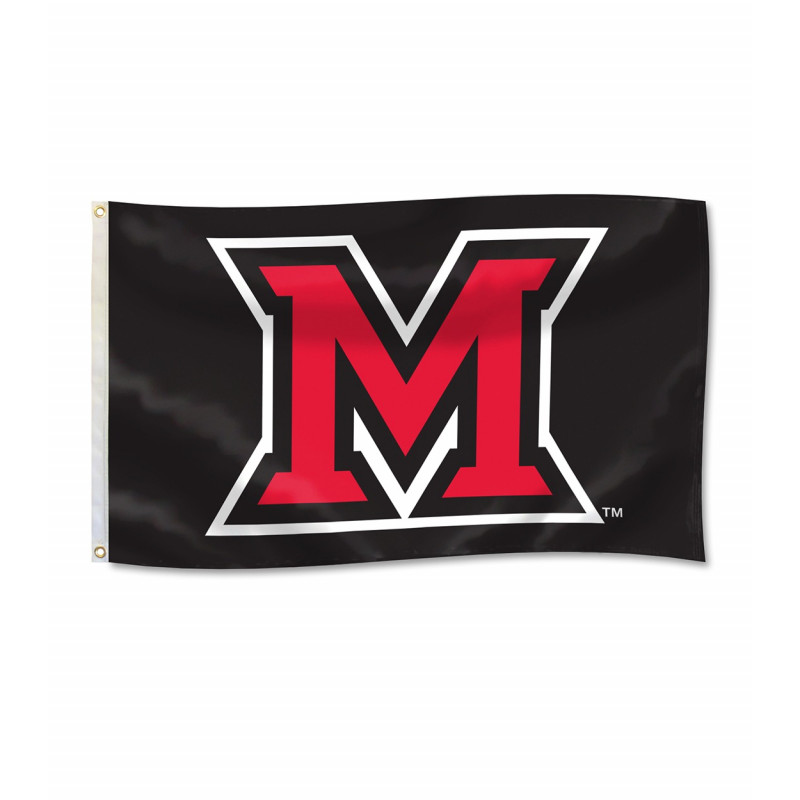 Miami University Black Flag with Block M