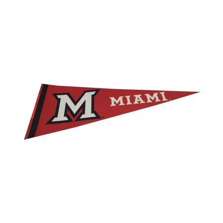 Red Miami University Block M Pennant